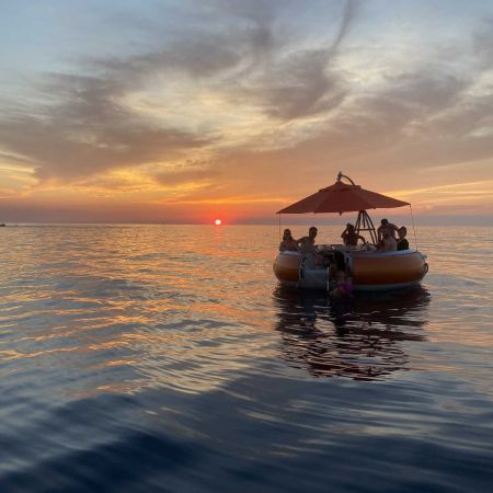 sortie bateau soir coucher de soleil algajola